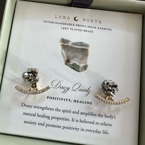 Luna Norte Druzy Quartz earrings